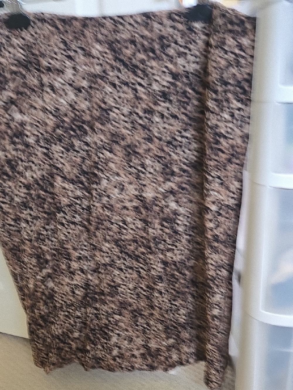 Brown Patterned Pencil Skirt - Classic Workwear